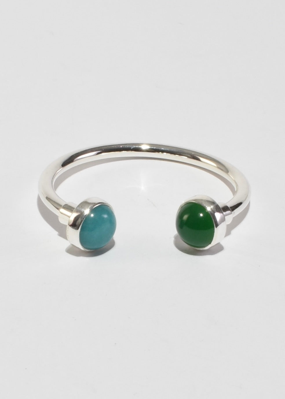 Sterling Gemstone Key Ring