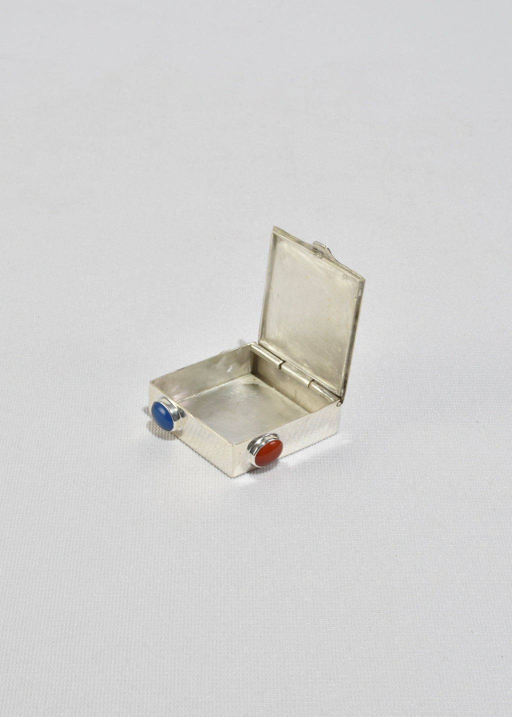 Sterling Gemstone Pill Box