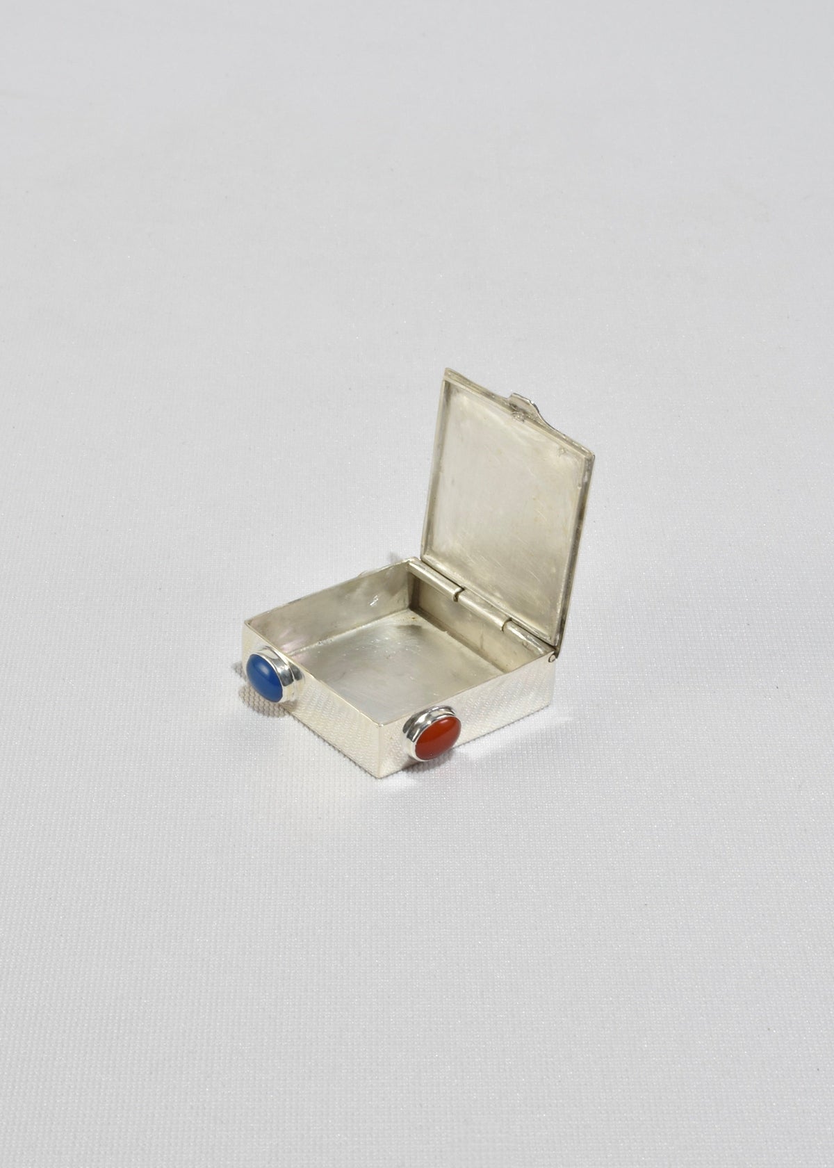 Sterling Gemstone Pill Box