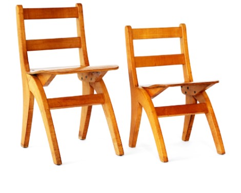 All wood 2 size slat back chairs - Sold individually
