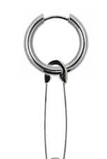 Chunky Hoop and Safety Pin Earring - SS
