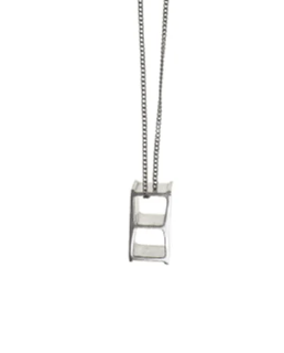 Cinder Block Pendant - 935 Silver