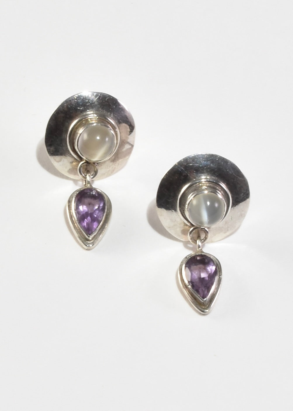 Amethyst Moonstone Earrings