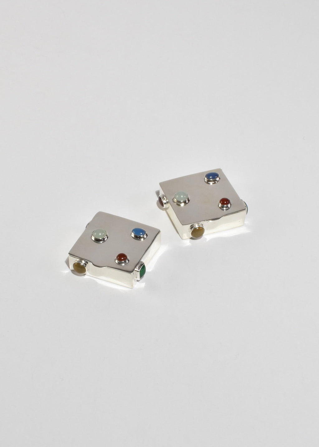 Sterling Gemstone Pill Box