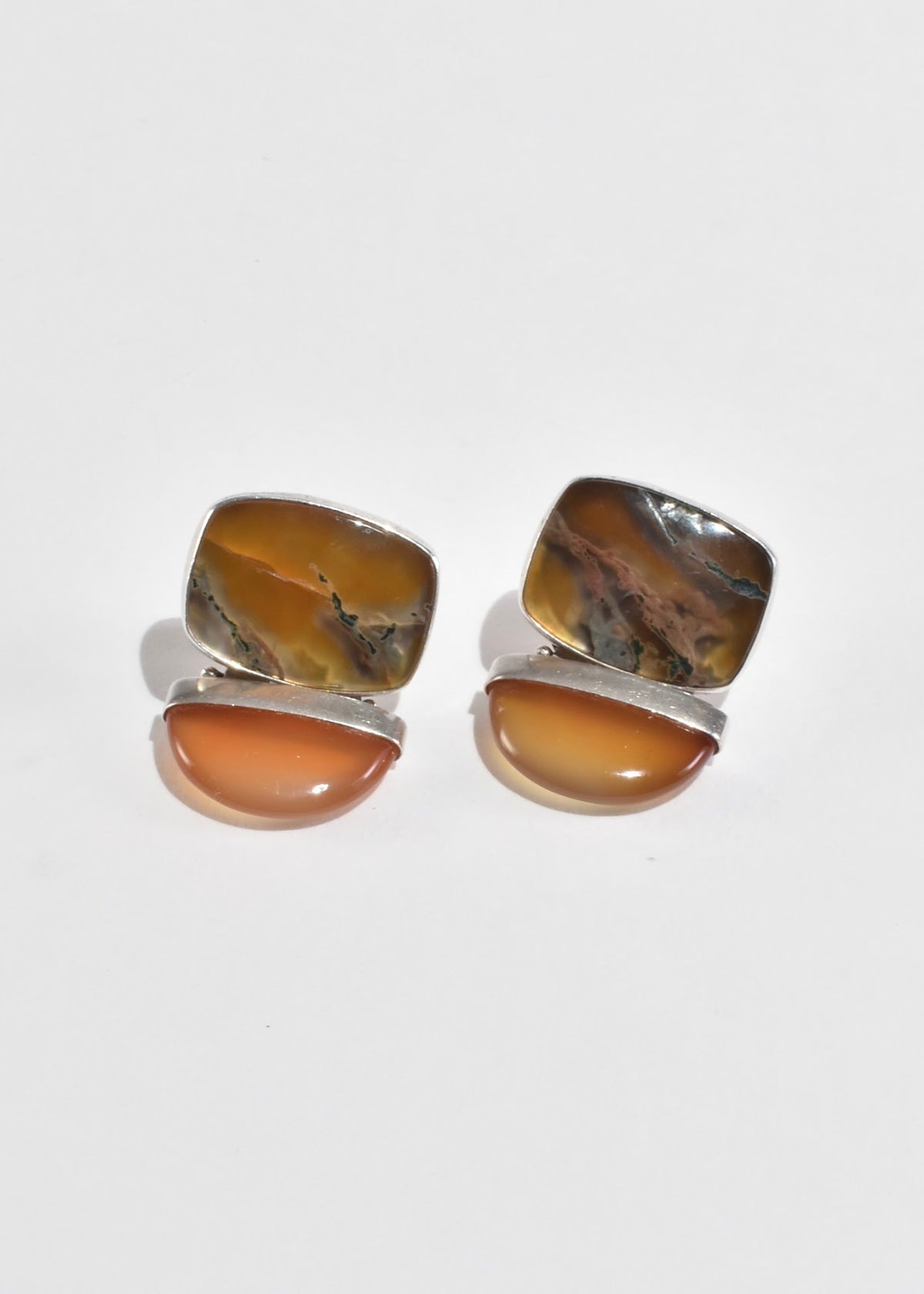 Agate Clip-On Earrings