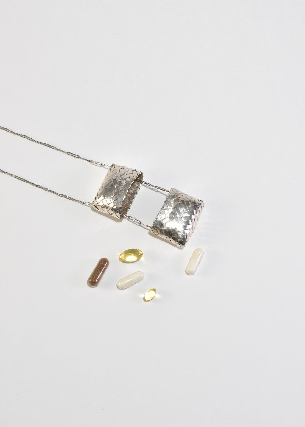Woven Sterling Box Necklace