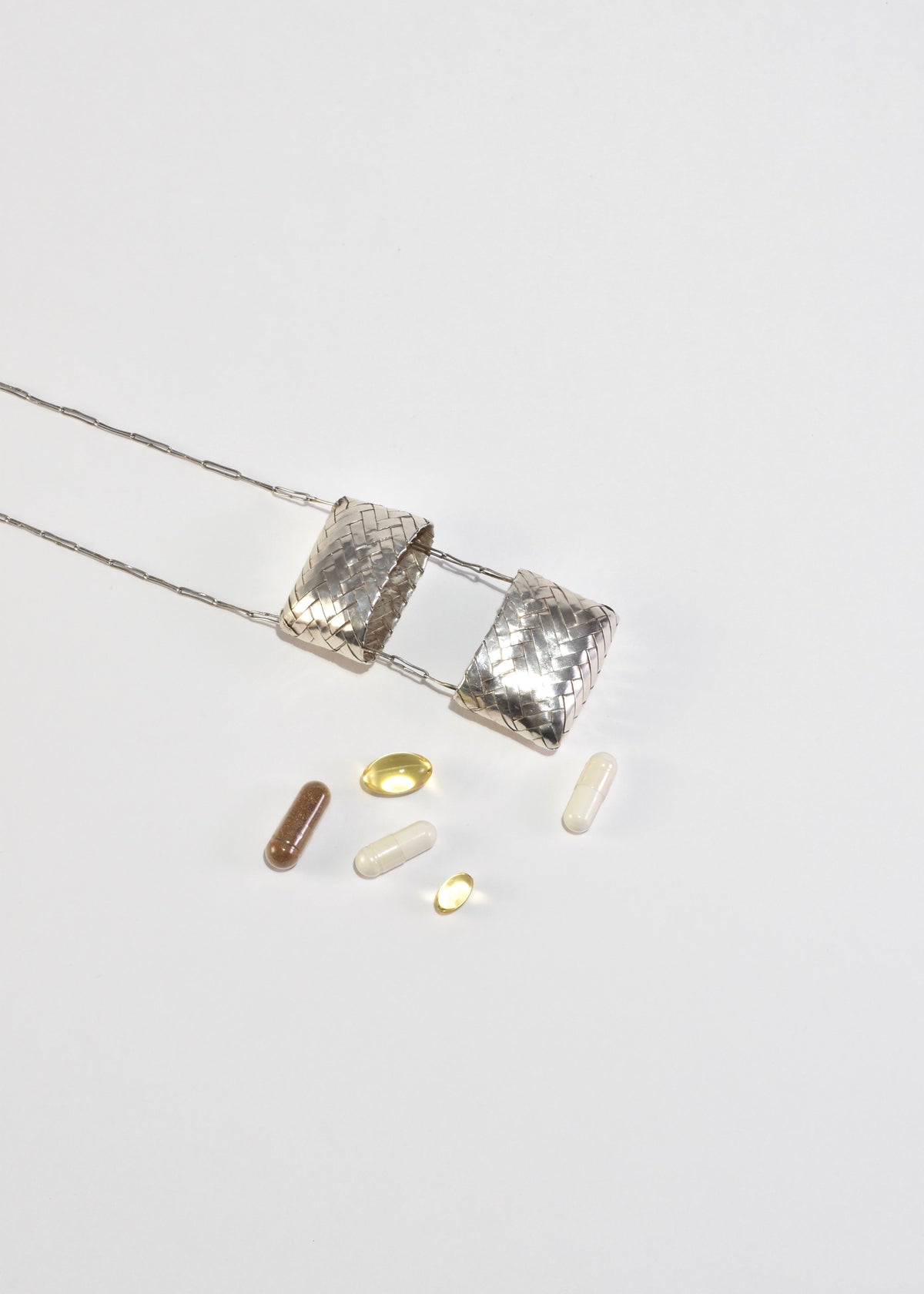 Woven Sterling Box Necklace