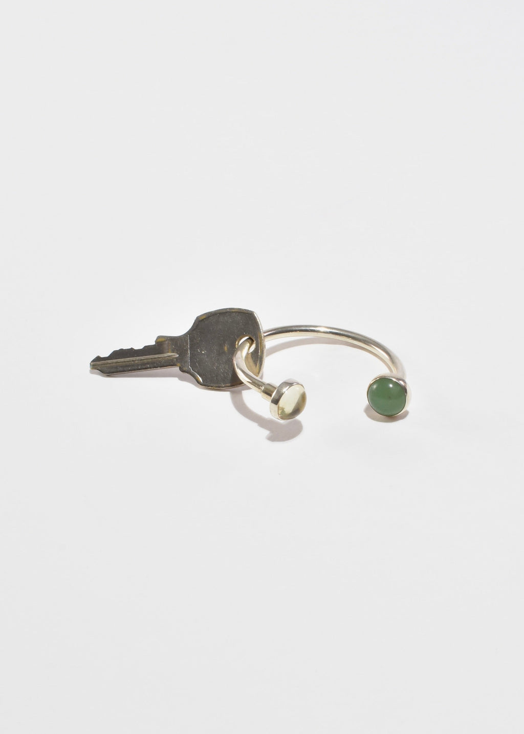 Sterling Gemstone Key Ring
