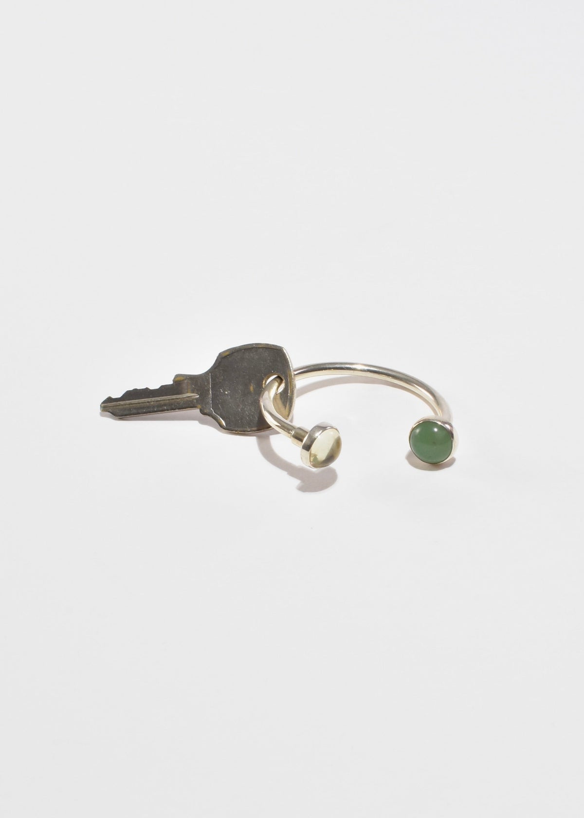 Sterling Gemstone Key Ring
