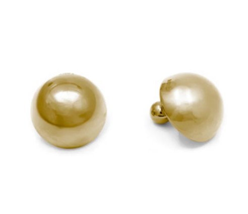 Flat Bead Earring - PVD Gold