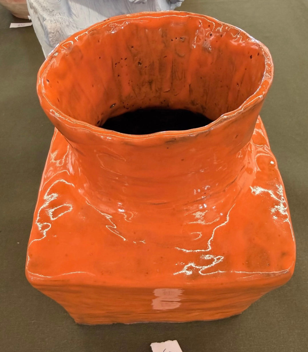 Orange Glazed Vase