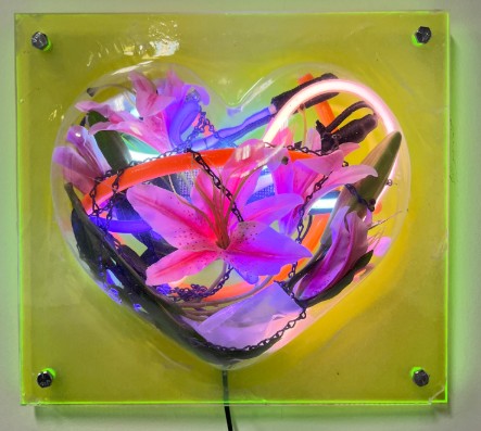 Heart Work Neon Wall Light Sculpture
