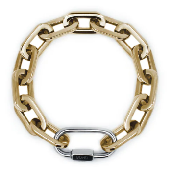 Hex Chain Bracelet - PVD Gold Chain + SS Carabiner