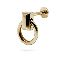 Hitch Flatback Stud Earring - PVD Gold