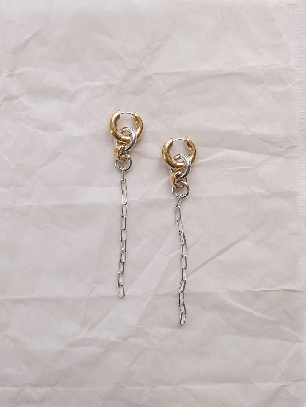 Two Tone Pezza Earrings