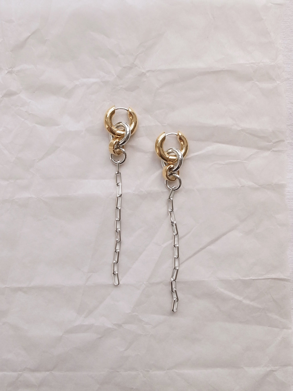 Two Tone Pezza Earrings