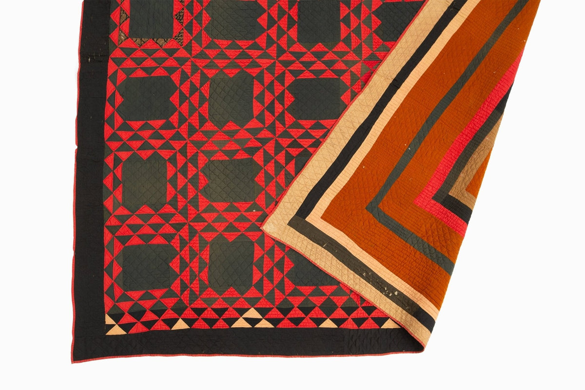 Antique Double Sided Mennonite Quilt