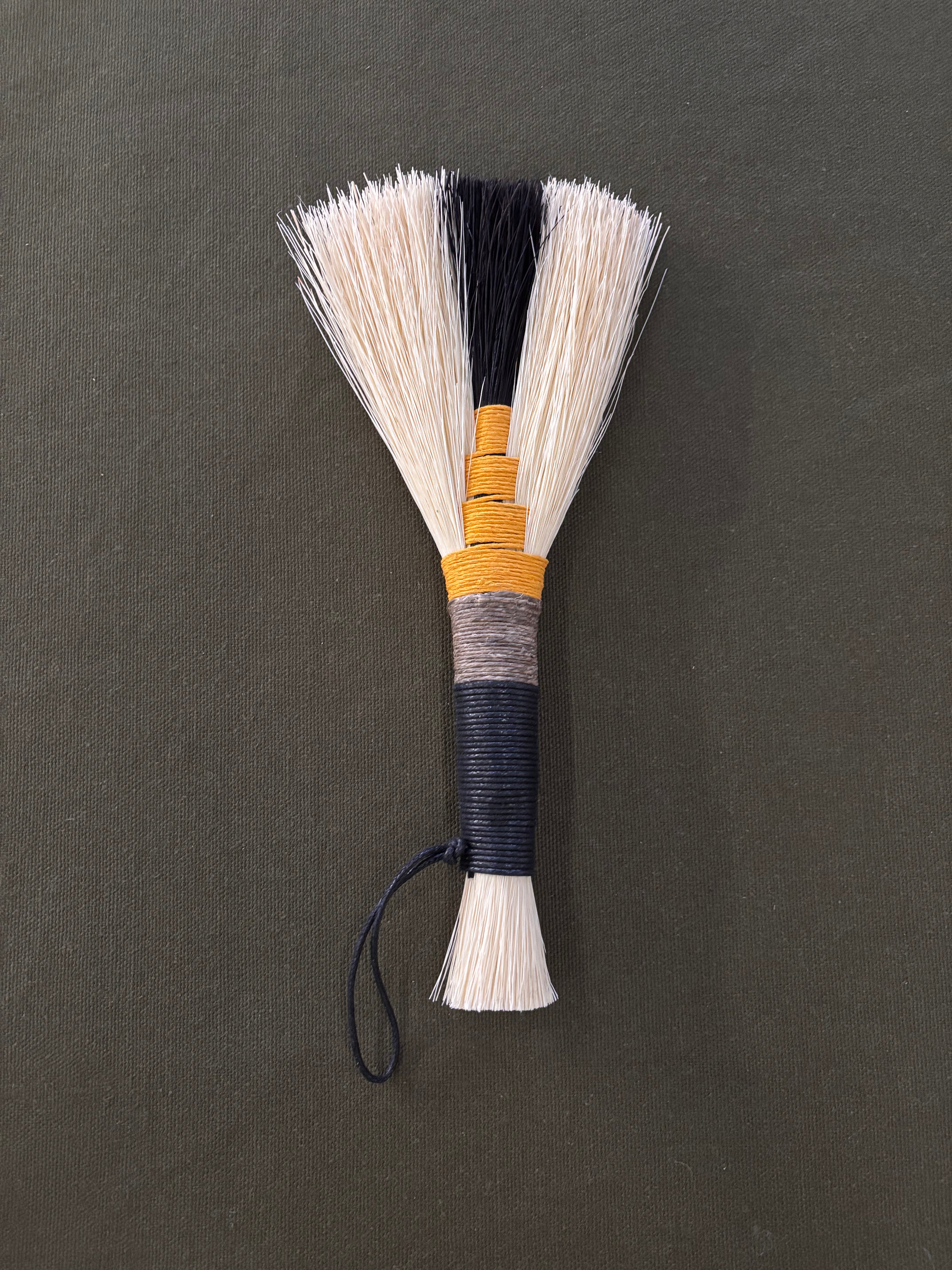 b&w agave fiber, beeswax wick, hemp