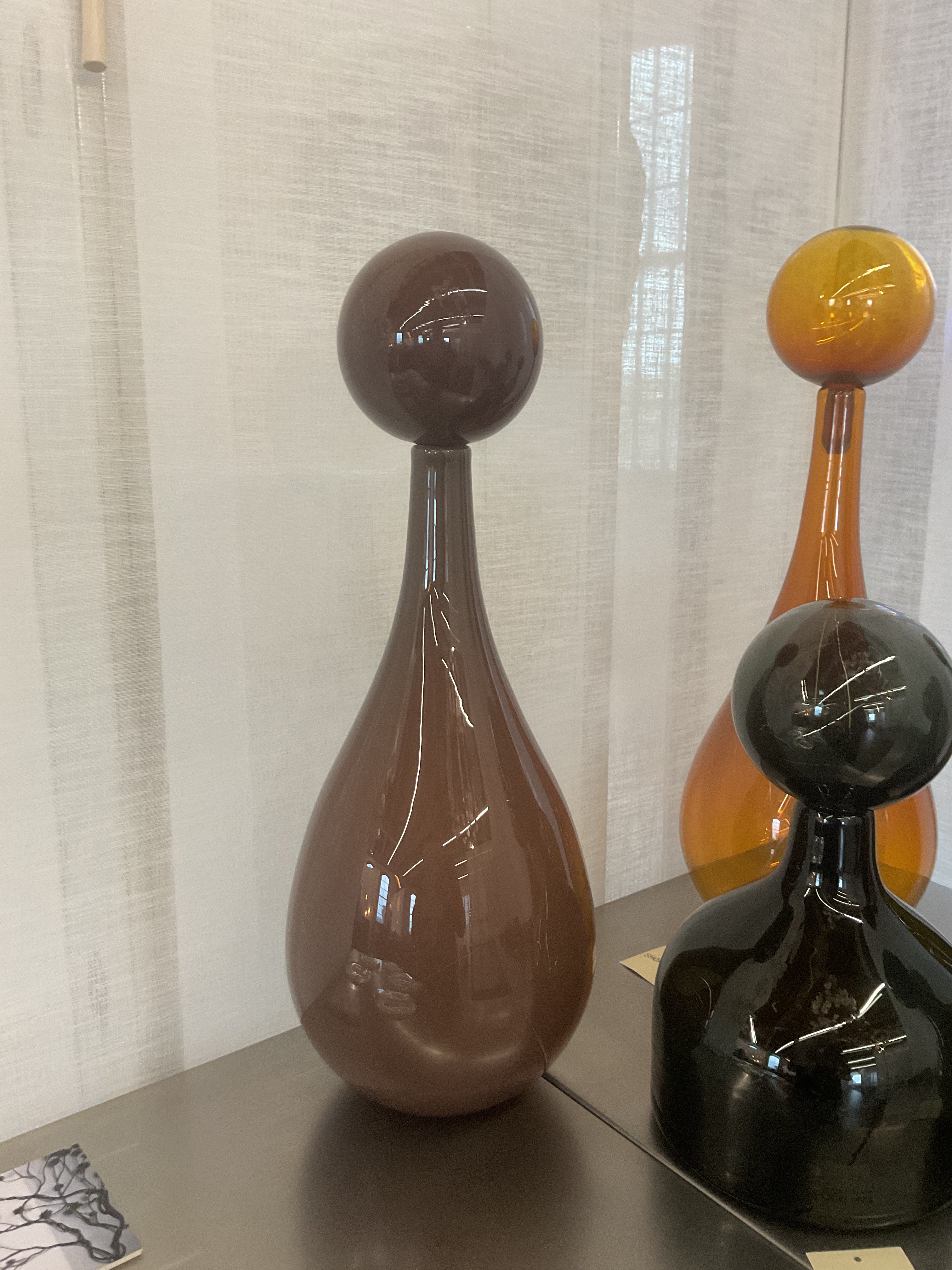Tall Teardrop Brown Opaline