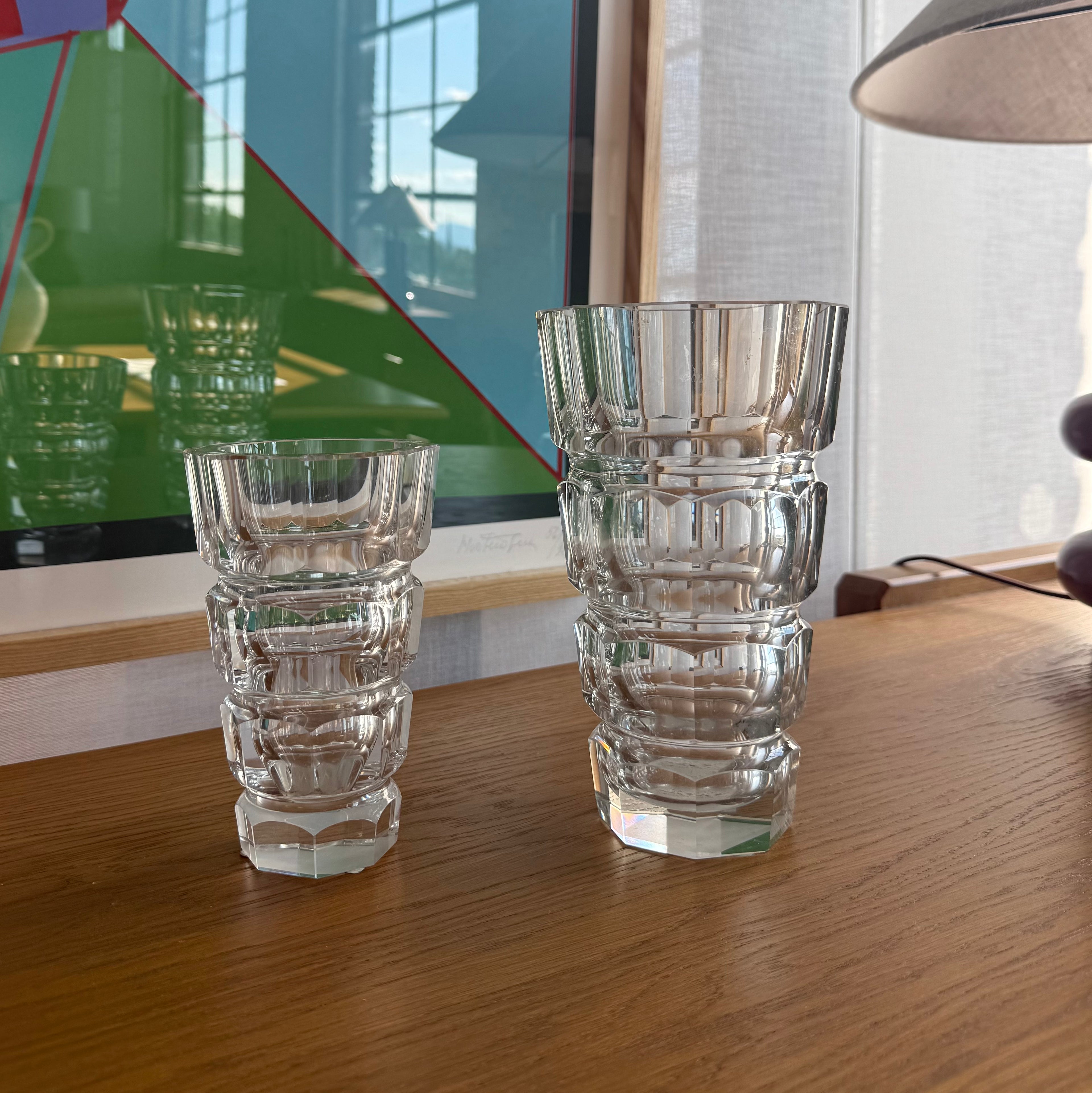 Moser Facet Cut Vase by Josef Hoffmann