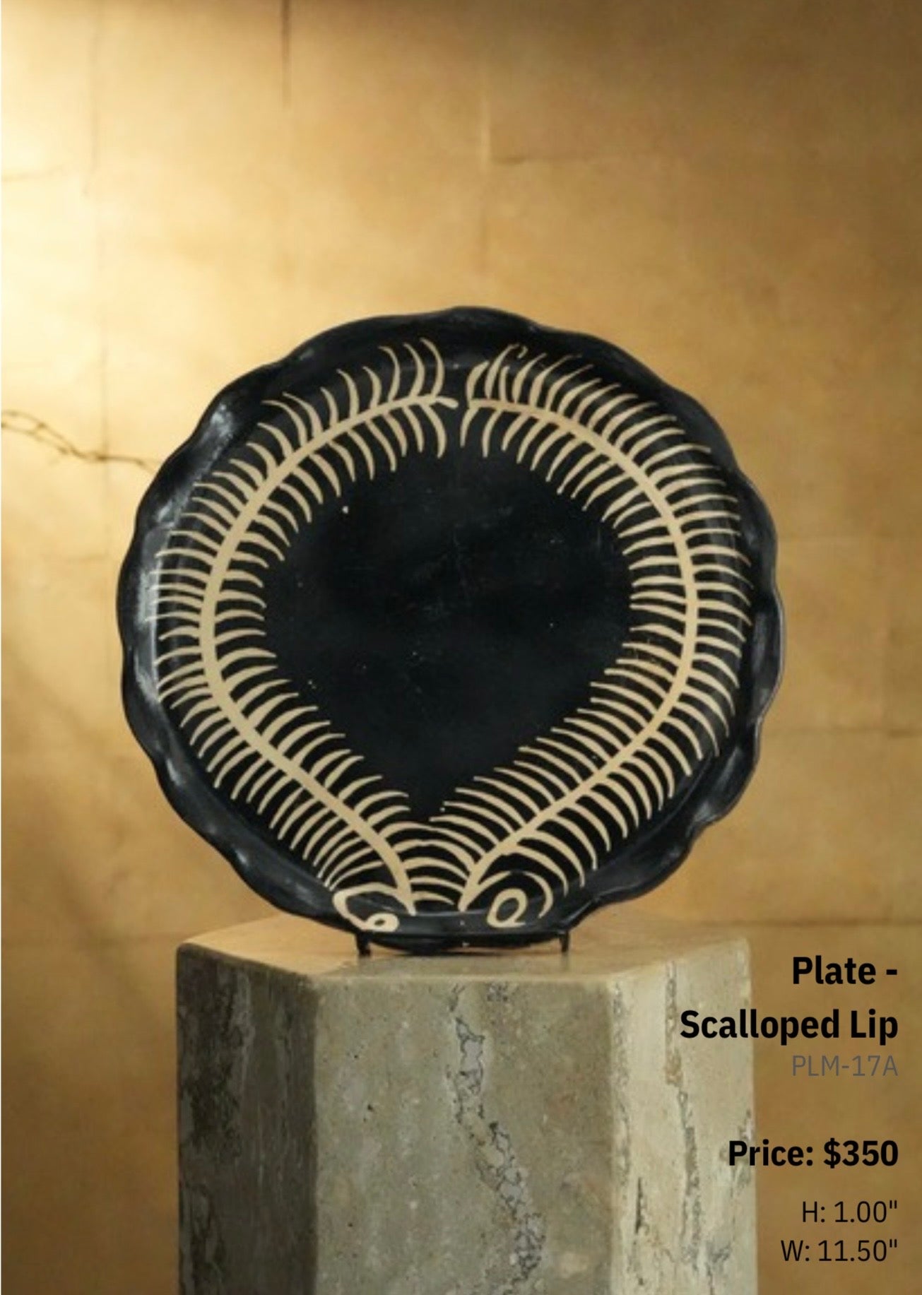 Plate - Scalloped Lip - PLM-17A