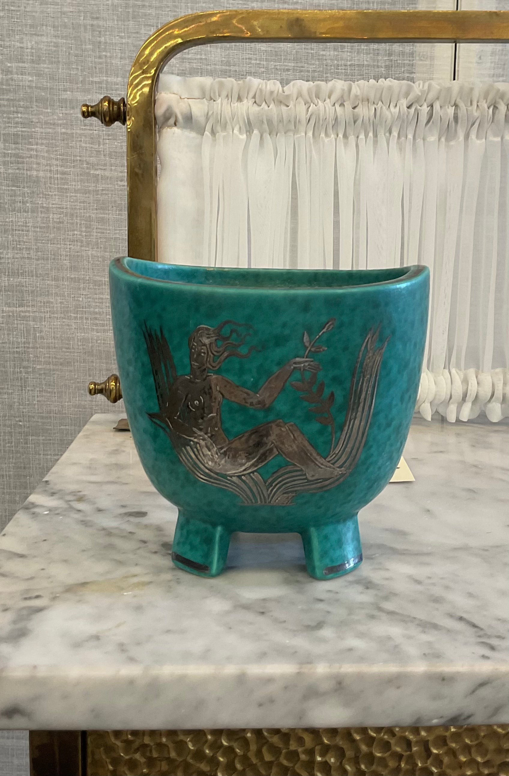 "Argenta" Vessel by Wilhem Köge depicting a woman