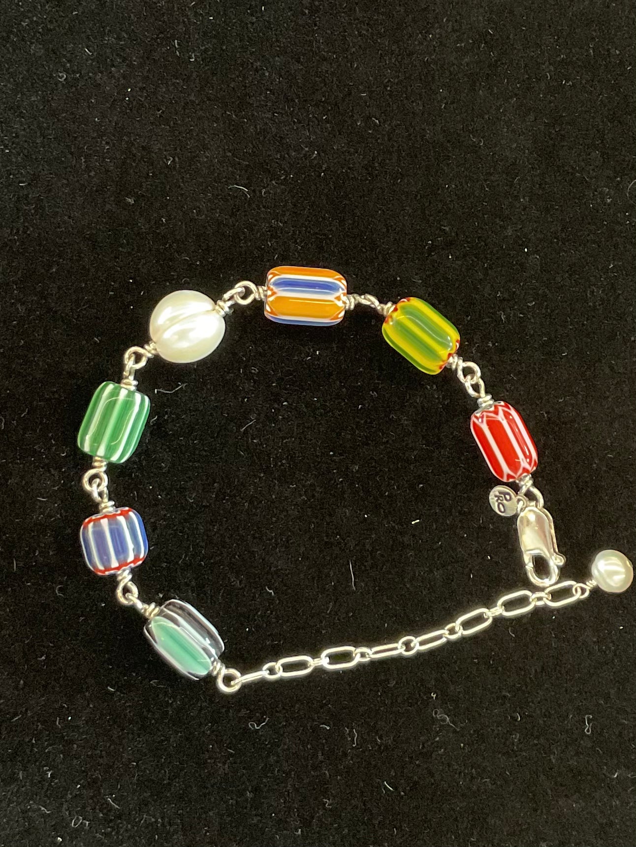 Stripe Bracelet in Sterling Silver