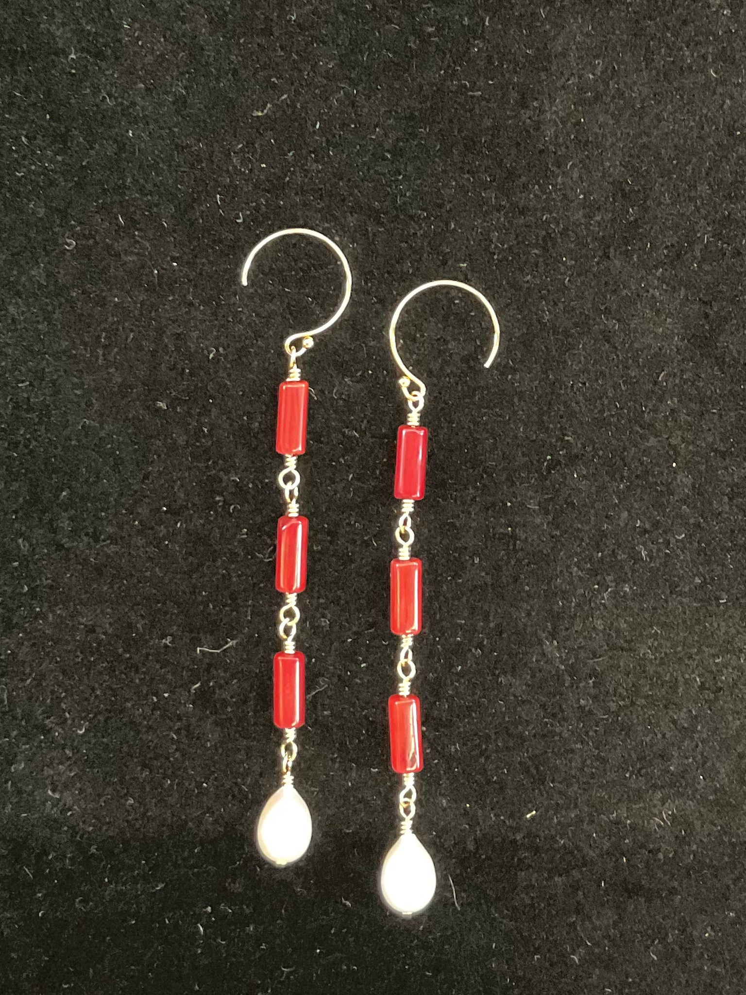 Coral Drop Earrings