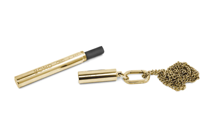 Incense Tube Pendant Necklace - PVD Gold