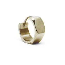 Mini Hex Earrings - PVD Gold - PAIR