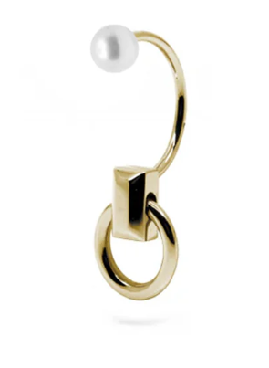 Pearl + Hitch Curved Earring - PVD Gold