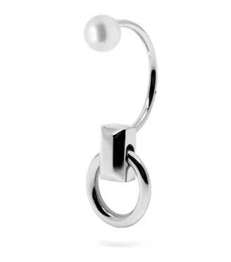 Pearl + Hitch Curved Earring - SS