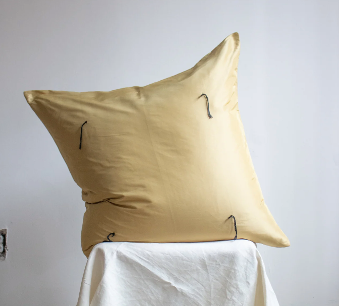Pien - Taffetta Floor Pillow: Mustard