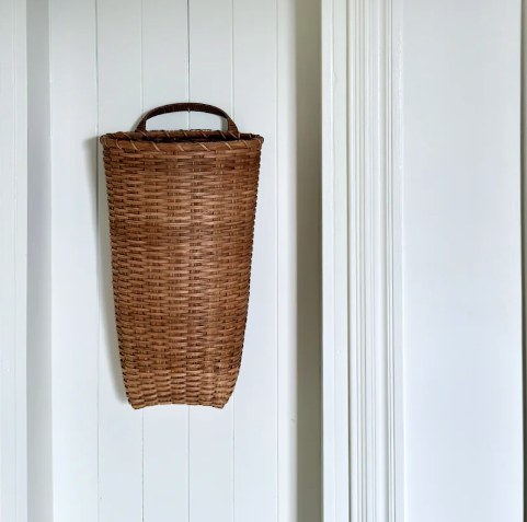 Underwater Weaving - Cornet Wall Basket - Smoked Rattan