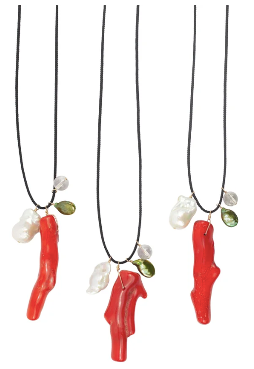 Coral Drop Necklace - Reef Necklace