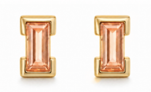 Baguette Studs - Oregon Sunstone - Single