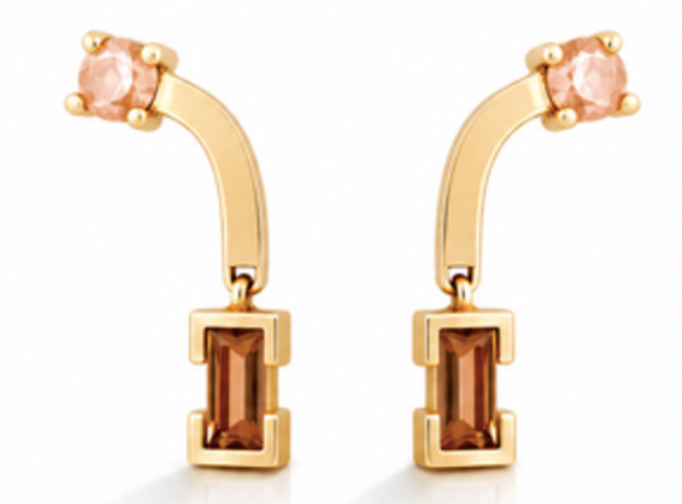 Inflection Earrings - Andalusite - Pair