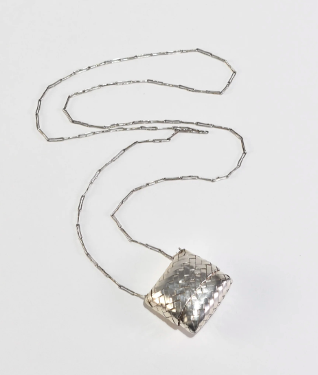 Woven Sterling Box Necklace