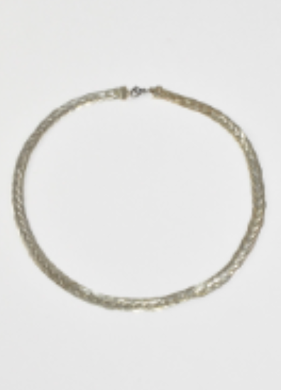 Braided Collar Necklace (Sterling Silver, Italian)
