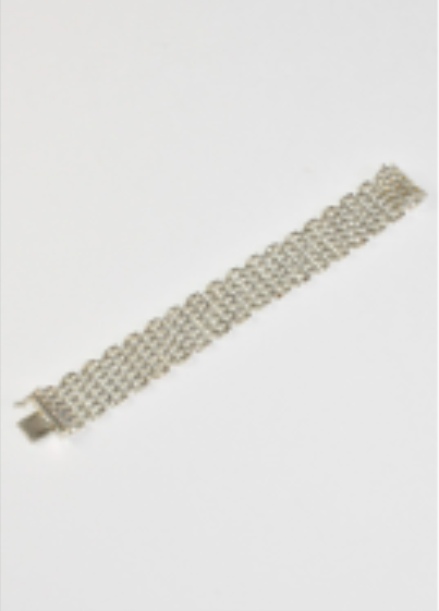 Woven Link Bracelet  (Sterling Silver, Italian)