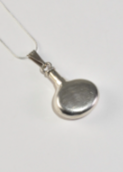 Oval Perfume Pendant Necklace  (Sterling Silver, Mexico)