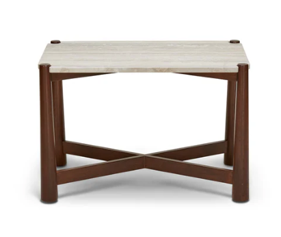 Bronson Side Table in Rojo Alicante Marble