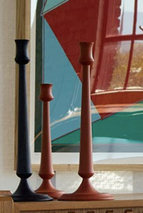 Candlestick Holder - Short - Natural Walnut