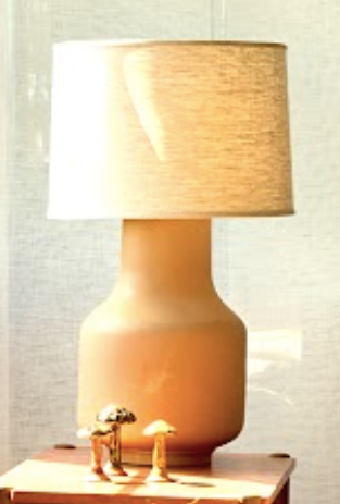 Simone Table Lamp in Tan Glaze