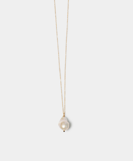 Baroque Pearl Drop Necklace 18"