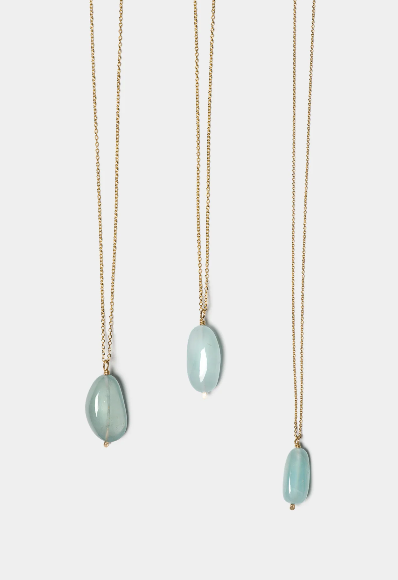 Aquamarine Drop Necklace