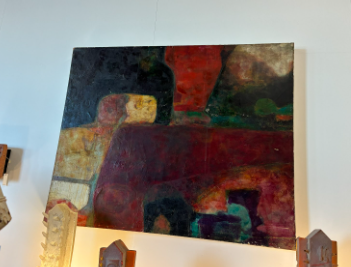 Monumental 20th century abstract acrylic on canvas