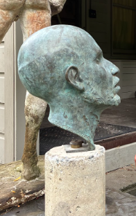 Early 20th century bronze head attributed to Eric Cohrt.