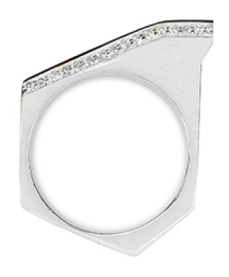 Short Blade with Diamonds Ring